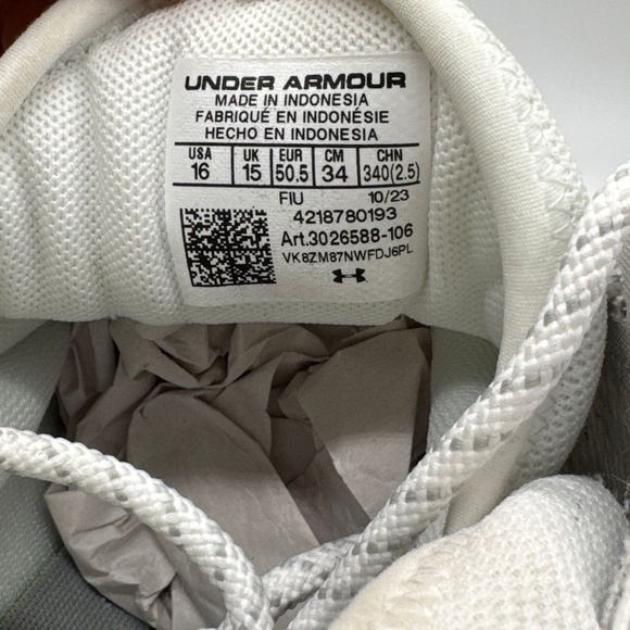 Under Armour Baseball Cleats Harper 8 Elite Gray White Men’s Size 16 New main image 10